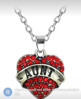 Red  Rhinestone Aunt Necklace