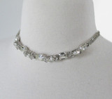 Vintage Emerald Cut Rhinestone Choker Necklace