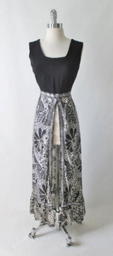 Vintage 70's Cut Away Skirted Top Hostess Dress M Vintage 70's Cut Away Skirted Top Hostess Dress M