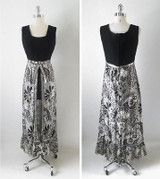 Vintage 70's Cut Away Skirted Top Hostess Dress M Vintage 70's Cut Away Skirted Top Hostess Dress M