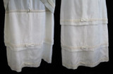 Vintage 60's White MOD Convertible Maxi To Mini Wedding Dress Set XS S