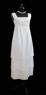 Vintage 60's White MOD Convertible Maxi To Mini Wedding Dress Set XS S