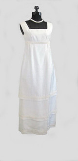 Vintage 60's White MOD Convertible Maxi To Mini Wedding Dress Set XS S