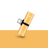 2 in 1 for Audio Adapter for iPhone X/8/7/6 Charger Splitter Headphone Earphone AUX Cable Adapter Gold