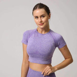MEND Seamless VELOCITY Cropped Tee - Purple