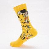 Happy Socks Men Funny Art Dress Socks Color Lot Men's Summer Fashion Socks Set Print Van Gogh Art Socks