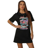 Easebig Round Neck Short-sleeved T-shirt