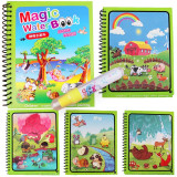 Montessori Coloring Book Doodle & Magic Pen Painting Drawing Board For Kids Toys Magic Water Drawing Book Birthday Gift