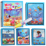 Montessori Coloring Book Doodle & Magic Pen Painting Drawing Board For Kids Toys Magic Water Drawing Book Birthday Gift