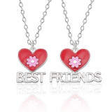 Best Friend Necklace Women Crystal Heart Tai Chi Crown Best Friends Forever Necklaces Pendants Friendship BFF Jewelry Collier