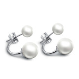 Women Pearl Earrings Shell Pearl Earrings Stereoscopic Ear Studs Decoration
