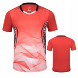 Male Female Tennis T-Shirt Shorts , Girl Badminton T-Shirts , Men Women Table Tennis TShirts , Ping Pong Shirt Clothes Sportwear