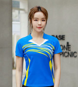 Women Tennis Shirt, Girls Badminton T Shirt, Female Table Tennis Jerseys Gym Clothes, Polyester Ms Badminton Clothing Sportswear
