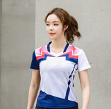 Women Tennis Shirt, Girls Badminton T Shirt, Female Table Tennis Jerseys Gym Clothes, Polyester Ms Badminton Clothing Sportswear