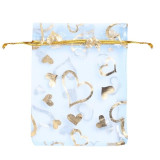 50Pcs/lot Organza Gifts Bags Wedding Favors Christmas Candy Bags Packaging Pouch Wedding Decoration Party Supplies