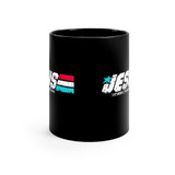 (Grungy) Jesus: Inspirational Black mug 11oz