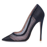 Pointed Toe Mesh Pumps