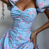 "Subtle Yet Sexy" Short Sleeve Floral Print Mini Dress "Subtle Yet Sexy" Short Sleeve Floral Print Mini Dress