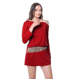 The Sexy Off Shoulder Sequin Dress