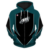 3d arrow casual zipper hoodie