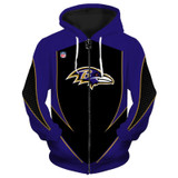 3d arrow casual zipper hoodie