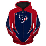 3d arrow casual zipper hoodie