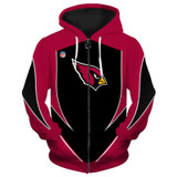 3d arrow casual zipper hoodie