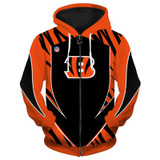 3d arrow casual zipper hoodie