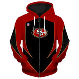 3d arrow casual zipper hoodie