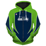 3d arrow casual zipper hoodie
