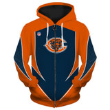 3d arrow casual zipper hoodie