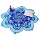 Large Round Lotus Flower Mandala Tapestry