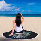 Round Beach Blanket Skulls Lovers