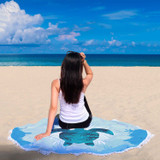 Round Beach Blanket Turtle Lovers