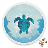 Round Beach Blanket Turtle Lovers