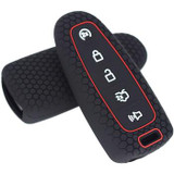 KeyProtek Silicone 5 Button Smart Key Fob Cover Remote Case Jacket Skin for Ford Focus Edge Explorer Expedition C-Max Escape Flex Titanium & Lincoln [SKU: FRDS5D v3]