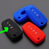 Silicone Protective 4 Button Smart Key Fob cover case for Ford Edge, Explorer Taurus Flex Escape Mustang [SKU: FRDS4H]
