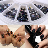 3D Nail Art Black Rhinestone Nail Art Decoration+ Wheel