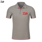 Daiwa Clothing Fishing Tshirt Men Breathable Quick Dry Fishing Clothes Outdoor Clothing Short Sleeve Sport Shirt Polo T-shirt