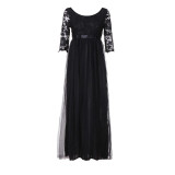 Women Formal Wedding Bridesmaid Long Dress Solid Half Sleeve Female Party Dress Ladies Elegant Maxi Lace Dress vestidos 2019