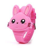 Fashion Cartoon LED Kids Watch 3D Rabbit Dial Children Watch for Girl Boy Baby Clock Cute Animal Wristwatch Montre Enfant