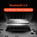 QCY T3 TWS Wireless Earphones Bluetooth V5.0 Waterproof Fingerprint Touch 3D Stereo Headphones Dual-Mic Noise Cancelling Earphones