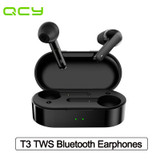 QCY T3 TWS Wireless Earphones Bluetooth V5.0 Waterproof Fingerprint Touch 3D Stereo Headphones Dual-Mic Noise Cancelling Earphones
