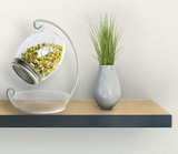 Premium Sprouting Kit Includes Unique 30 oz Wide Mouth Sprouting Jar, Stand, Tray and Sprouting Lid | Decorative Indoor Seed Sprouter and Germinator (1 Kit)