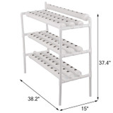 DreamJoy Hydroponic Grow Kit 90 Sites 10 Pipe NFT PVC Hydroponic Pipe Home Balcony Garden Grow Kit Hydroponic Soilless Plant Growing Systems Vegetable Planting Grow Kit (90Site 10Pipe)