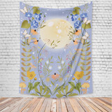 Wall Hanging Decor Mandala Floral Starry Night Wall Hanging Tapestry Home Room Decor, 5 Sizes