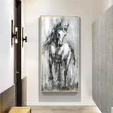 Handmade Oil Painting Canvas Paintings Fashion Horse Painting Wall Art Vintage Animals Acrylic Painting Abstract Home Decoration