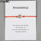 Pipitree Life Tree Charm Bracelets for Women Men Children Lucky Red String Friendship Wish Bracelets Jewelry Gift Adjustable