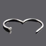 2019 Simple Titanium Steel Stainless Steel Nails Bracelet Silver Gold Bracelets Bangles Punk for Women Men Best Gift Jewelry