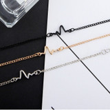 New Heart Beat Simple Ecg Bracelets for Women Pulseras Mujer Love Frequency Bracelets Party Wedding Gift Female Fashion Jewelry
